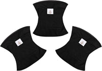CuteBone Dog Diapers Male Washable Belly Band for Male Dogs Wraps Black 3pcs a Pack DM44S