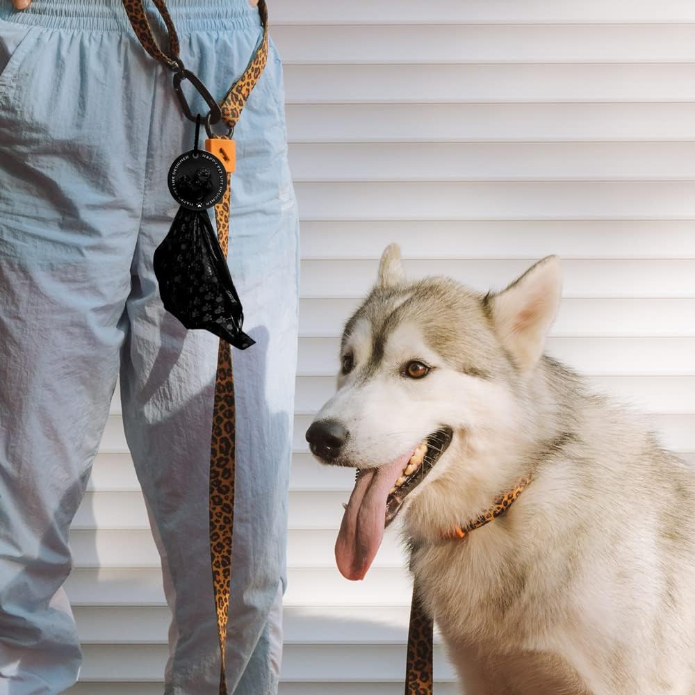 5 Pack，Dog Poop Bag Holder with Carabiner - 5 Colors - image 2