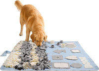 Snuffle Mat for Dogs: Slow Food Interactive Experience – Essentials for Dogs - Blue / Large 38x38 inch