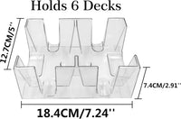 Yuanhe 9 Deck Clear Canasta Playing Card Tray – Fun for Kids & Family - 6 Deck - image 3