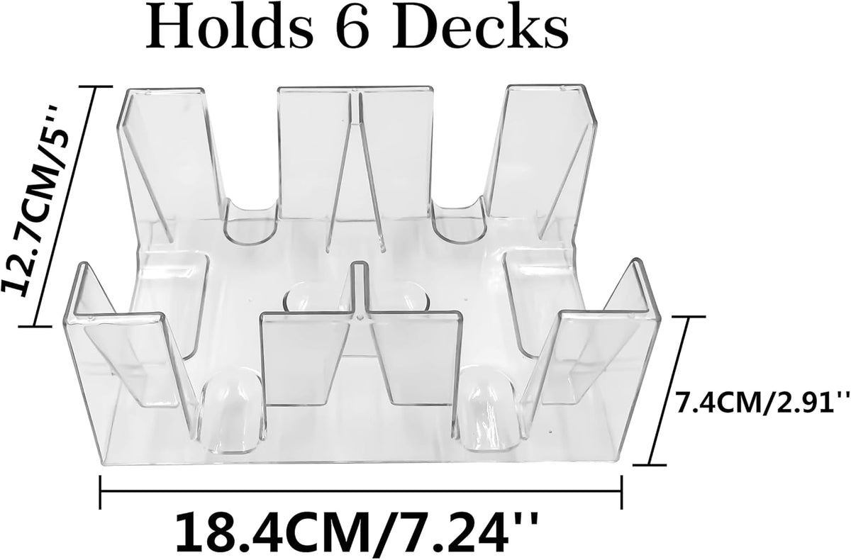 Yuanhe 9 Deck Clear Canasta Playing Card Tray – Fun for Kids & Family - 6 Deck - image 3
