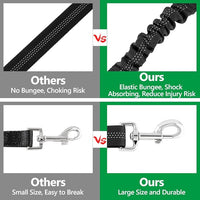 Plutus Pet Dog Seat Belt for Car Headrest, Reflective and Adjustable Restraint with Elastic Bungee for Safety, Vehicle Seatbelt Harness for Small Medium Large Dogs and Cats, Ranger Green