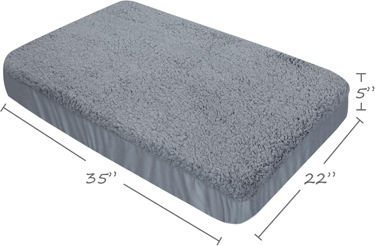 Waterproof Dog Bed Covers Replacement Washable 41 x 29 inch – Essentials for Dogs - Grey / 22 x 35 x 5inch - image 2