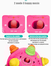 Toddler's Music Dancing Shake Ball, Move, Crawl, Bounce - red - image 3