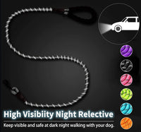 COOYOO 2 Pack Dog Leash 5 FT Heavy Duty - 1/2"x 5 FT (18~120 lbs.) / Set 5-Black+Grey - image 2