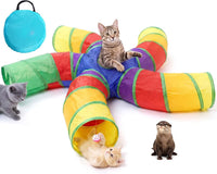 Bemodst Cat Tunnel for Indoor Cats - Rainbow-5 Way