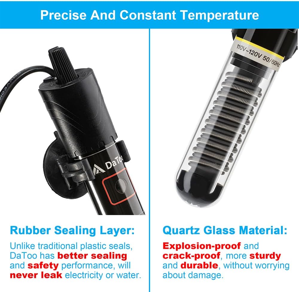DaToo Mini Aquarium Heater 25W Small Fish Tank Heater 25 Watt - 150W - image 4