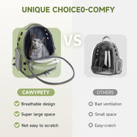 Cat Backpack Carrier, Breathable Cat Carrier Large Space Bubble Pet Backpack for Kitty Small Dog up - Green - image 2