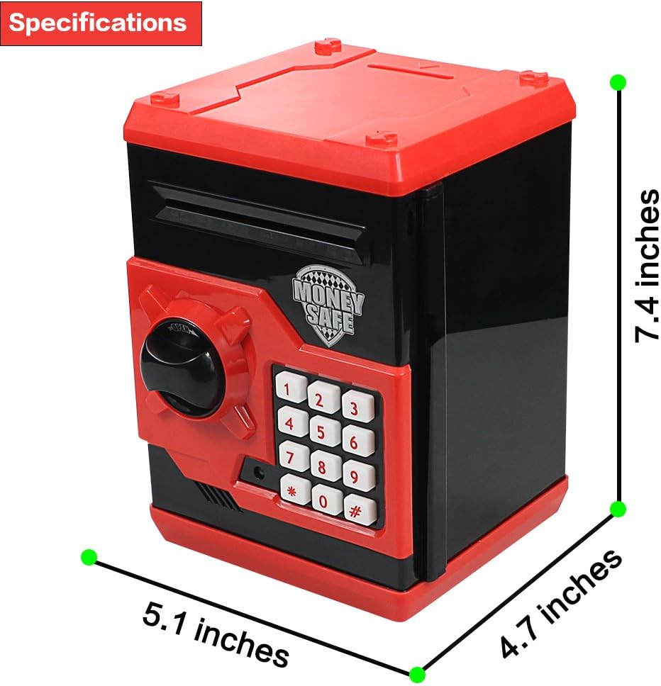 HUSAN rose gold electronic ATM piggy bank for kids with password keypad - view 36