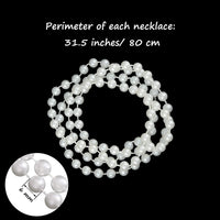 Hicarer 24 Pcs 31.5 Inch White Faux Pearl Necklaces Bulk – Fun for Kids & Family - 24 - image 3