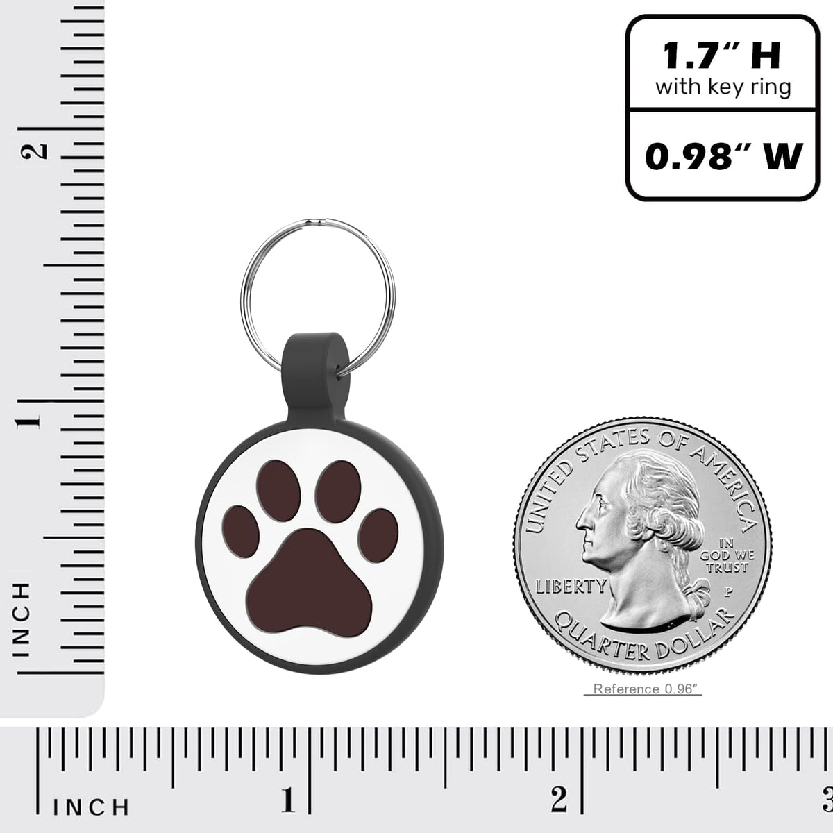 Personalized Dog Tag, Laser Engraving QR Code - Small Breeds - 1" / Black & Blue & Rose & Purple - image 2