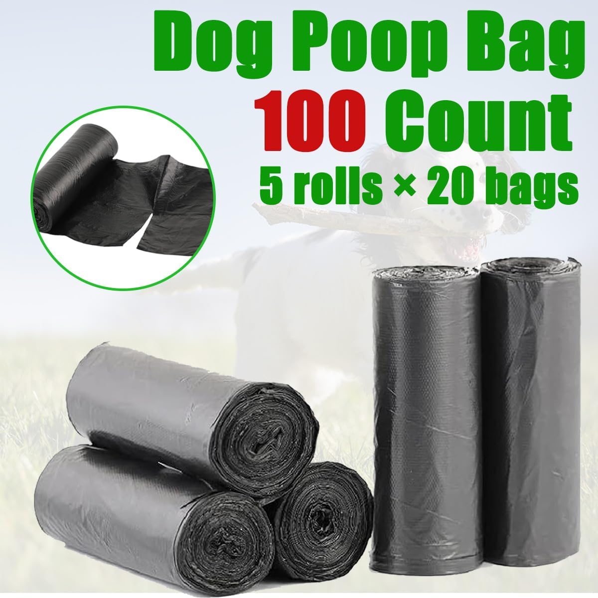 FUSBUNTY Dog Waste Bags, 100 Count Replacement Bags for Pooper Scooper – Essentials for Dogs - image 3