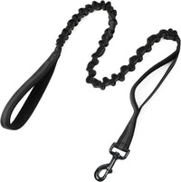 rabbitgoo Tactical Dog Leash, Heavy Duty Training Bungee Lead – Essentials for Dogs - Black / Max: 5.2ft