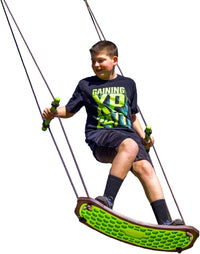 Swurfer Kick Stand Up Surfing Tree Swing Outdoor Swings for Kids Up - Swurfer 2.0 Green