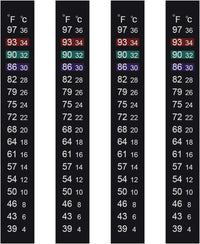 Aquarium Thermometer Strips, Fish Tank Thermometer Sticker 4 PCS – Essentials for Fish - 4 Count (Pack of 1)