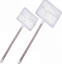 2 Pieces Fish Tank Net Aquarium Mesh Fishes Net Long Handle – Essentials for Fish - White