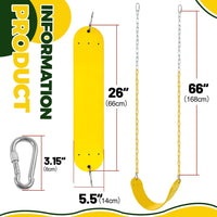 Aobote swing seat replacement 2-pack with soft EVA seats and 66-inch chains - view 15