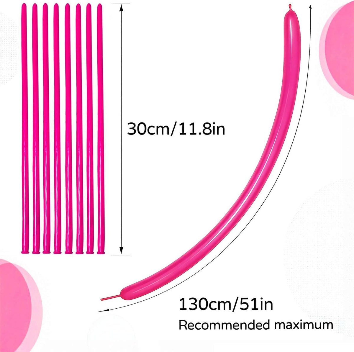 260 Clear Long Balloons for Animals - Rose Red - image 3