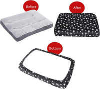 Waterproof Dog Bed Covers Replacement Lovely Grey Star Print - Black Star / 16 x 25 x 5 inch - image 4