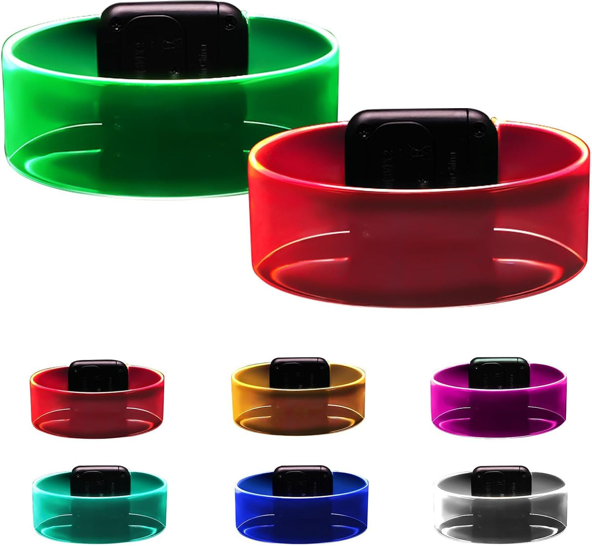 Yowivon LED light up bracelet with clasp glowing in multiple colors