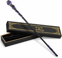 Bubbmi rhinestone witch magic wand in Snakepurple with solid wood body and metal accents - view 7