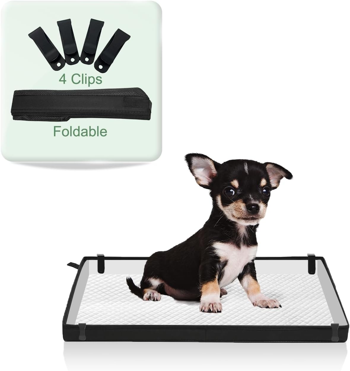 HQ4US 4LEGS Large Portable Dog Pee Pads Foldable Liner Base 33''x23'' - S 23'' x 15'' for Dog＜ 19" Length