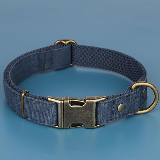 PET ARTIST Dog Collars for Small Dogs, Soft Padded Premium Nylon Dog Collar with Quick Release Metal Buckle, Durable & Adjustable Pet Collars for Boy Gifts, Blue, S (Fit 10-16")