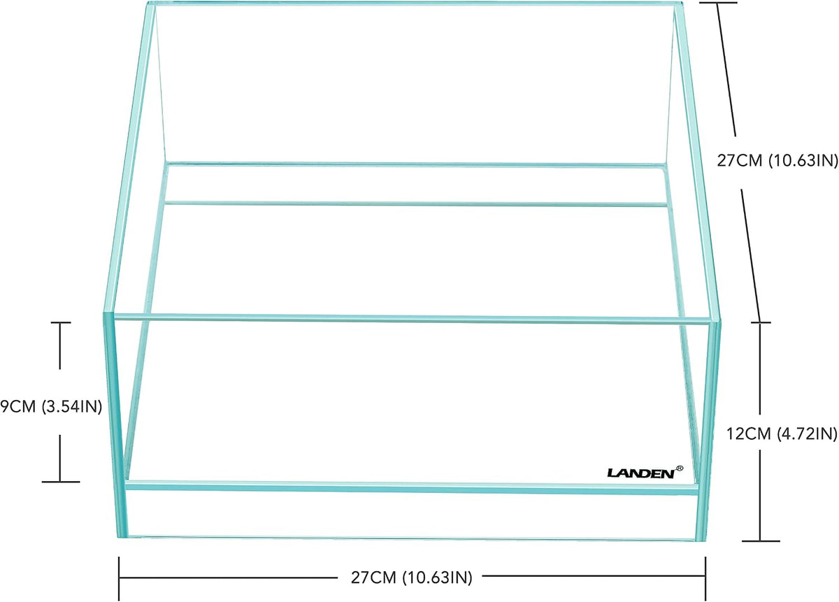 Aquarium 75H 37 Gallon Ultra Clear Glass Rimless Fish Tank – Essentials for Fish - Air / 1.6Gal W10.6×D10.6×H4.7 in(27x27x12cm) - image 3