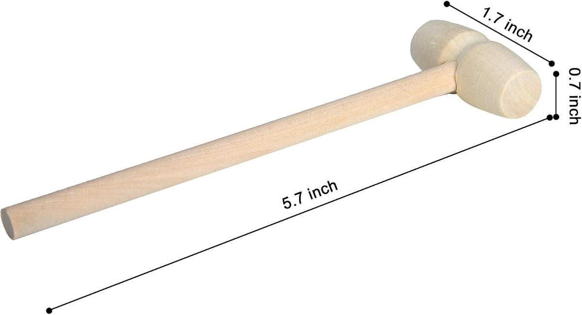 24 Pieces Mini Wooden Hammers Natural Wood Mallets Gavel Toy for Kids – Fun for Kids & Family - image 2