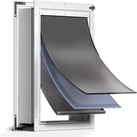 3-Flaps Insulated Aluminum Dog Door for Wall, Pets Up to – Essentials for Dogs - XLarge