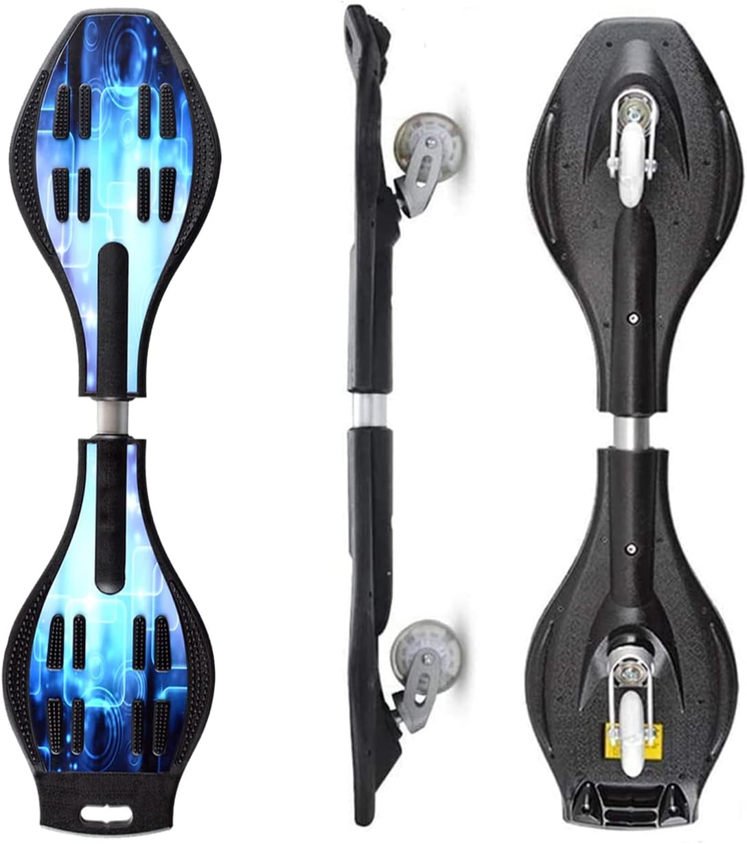 Sumeber waveboard caster board for kids and teens with two light up LED wheels - view 6