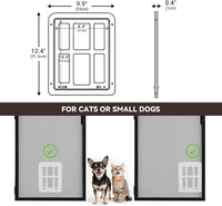 Dog Door for Screen Door, Cat Door Screen Small Dog Door Insert for Sliding Door Easy Install - 8.3" x 10.3" White Small - image 2