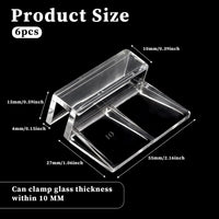 Sliverdew 6 PCS Aquarium Lid Clips, Plastic Fish Tank Cover - for 10mm thickness - image 2