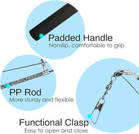 Pawaboo Cat Feather Toys, 4 Pack Interactive Cat feather Teaser Wand Toys, Retractable Fishing Pole Wand Catcher Exerciser with Refill Fish, Dragonfly Worm with Bells, Fun Cat Kitten Kitty Playing Toy