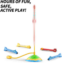 TEMI Rocket Launcher for Kids, 12 Foam Rockets and Launcher Pad - Dinosaur Toy Rocket Launcher - 6 Rockets - image 4