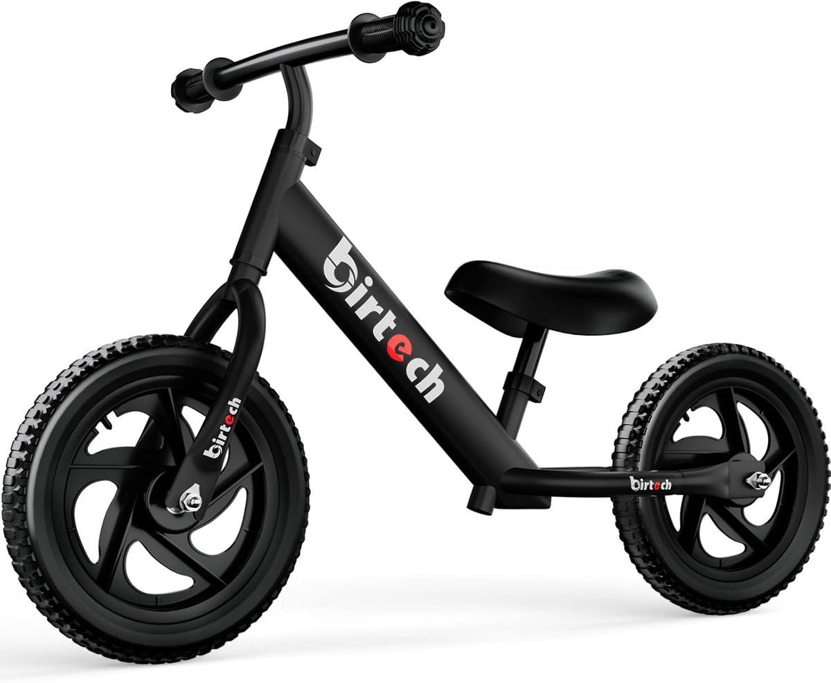 Birtech Balance Bike for 2-5 Years Old Kids 12 Inch Toddler Balance - Black