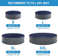 Niubya Foldable Dog Pool, Collapsible Plastic Dog Swimming Pool - L - 40'' x 12'' - image 2