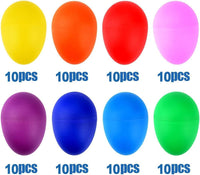 Augshy 40PCS Plastic Egg Shakers Percussion Musical Maracas Easter - 80 - image 3