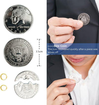 Neliky magic tricks kit with bite coin, color change silk, fake thumb, ring chains and rotating nut - view 3