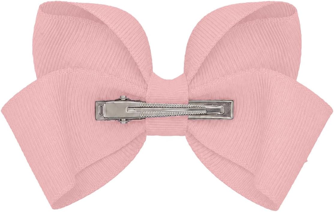 Motique Accessories 4 inch dusty rose grosgrain hair bow for girls on a metal alligator clip - view 30