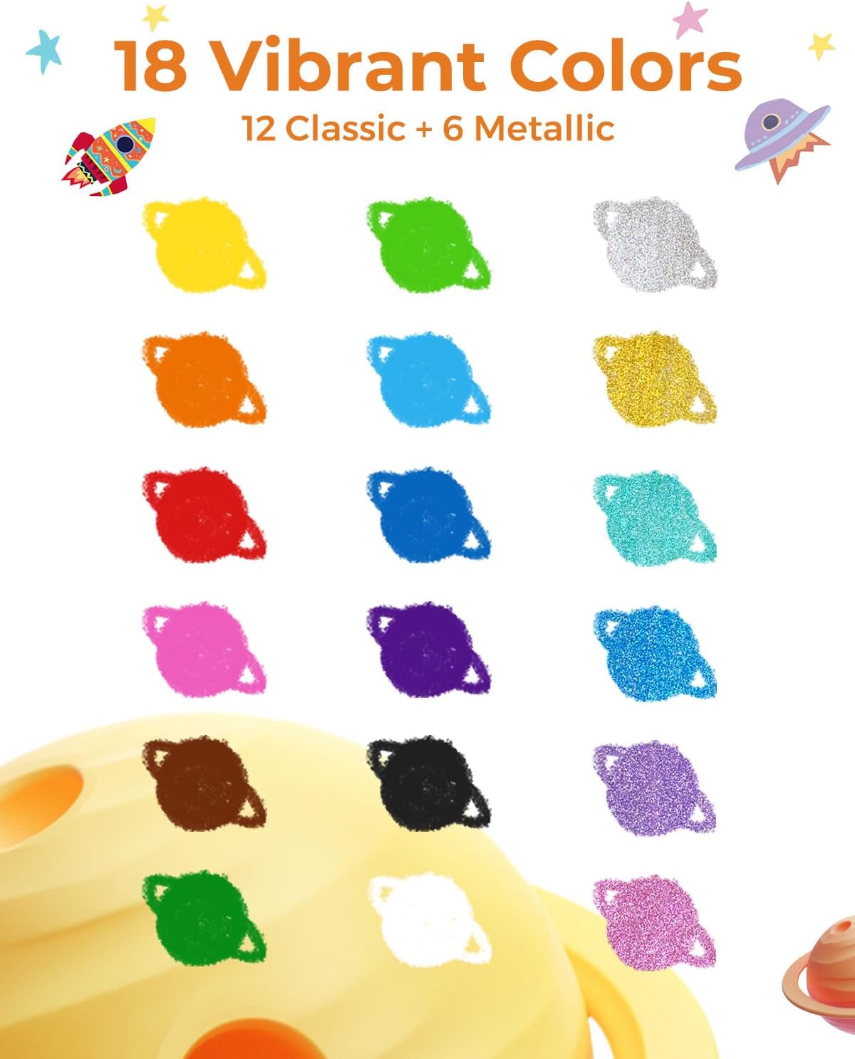JUPITEARTH 12 Colors Twist Crayons for Toddlers 1-3, Non-Toxic - 18 Colors - image 2