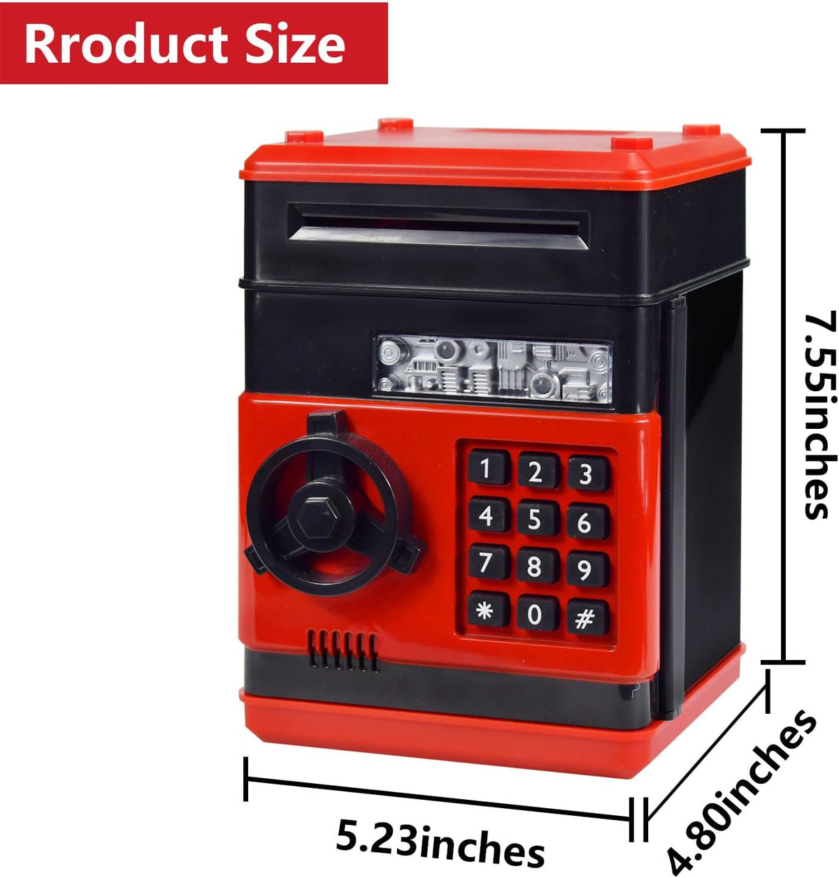 HUSAN rose gold electronic ATM piggy bank for kids with password keypad - view 33