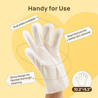 HICC PET Cleaning Deodorizing Glove Wipes for Dogs & Cats, Vet Recommended Hypoallergenic Pet Cleaning and Hydrating Glove Wipes, Nourish Fur Coconut Oil Pet Bathing Wipes for Horse Coat Care