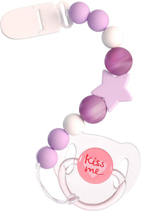 Aori Pacifier Clips for Rebron Baby Dolls Pacifier Holders Silicone - Purple