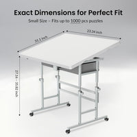 ALL4JIG 1500 Piece Light-Weight Adjustable Tilting Plastic Jigsaw - White / Small-1000pcs - image 2