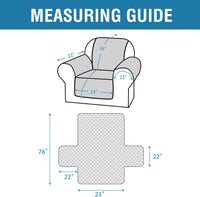 H.VERSAILTEX Sofa Cover Couch Cover for Dogs with Elastic Straps 100% - Chocolate / Slipcover-Chair - image 2