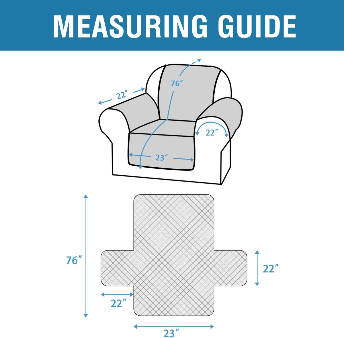 H.VERSAILTEX Sofa Cover Couch Cover for Dogs with Elastic Straps 100% - Chocolate / Slipcover-Chair - image 2