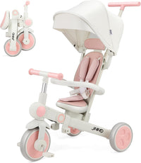JMMD 7-in-1 Toddler Tricycle for Ages 1-5 - Pink