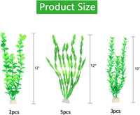 AQUANEAT Artificial Fish Tank Plants - Green - image 2
