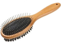 KylePet Dog Brush, Double Sided Pet Slicker Brush with Bamboo Handle for Dogs and Cats Long Hair